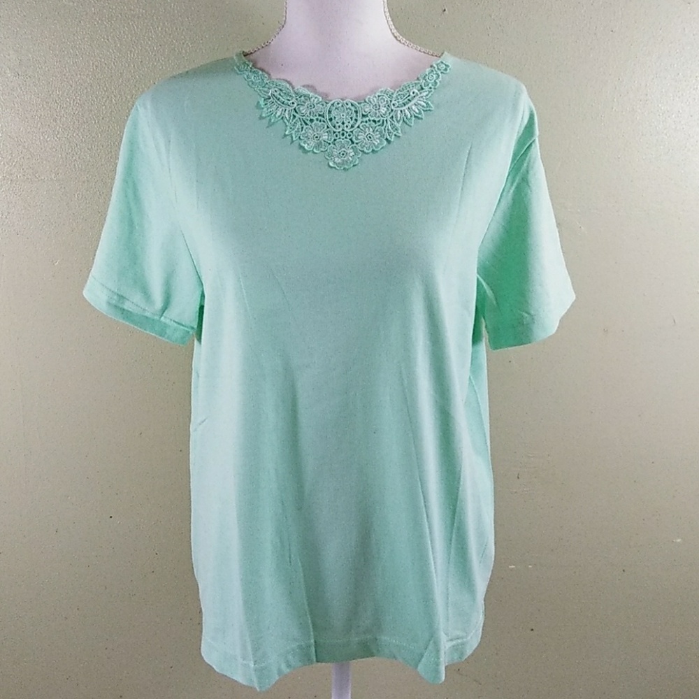 Alias Mint Green 100% Cotton T-shirt L NWOT